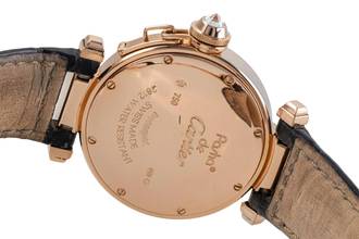 Thumbnail von Cartier Pasha 18k (0,750) Rotgold Diamonds Quarz Damenuhr Ref. WJ11913G