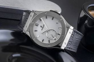 Thumbnail von Hublot Classic Fusion Ultra-Thin Titan Handaufzug Herrenuhr Ref. 515.NX.2210.LR