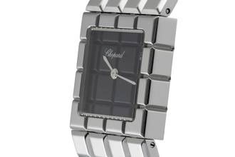 Thumbnail von Chopard Ice Cube Black Dial Edelstahl Quarz Damenuhr Ref. 11/8898