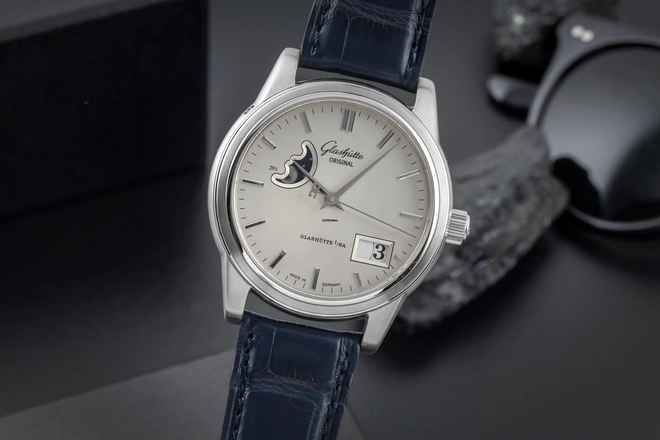  Glashütte Original Senator Panoramadatum Mondphase Panorama MoonPhase Automatik Herrenuhr Ref. 1-39-41-04-12-04 