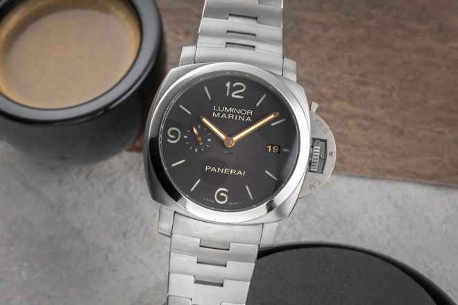  Panerai Luminor Marina 1950 3 Days Automatic Titan Automatik Herrenuhr Ref. PAM00352 Box 