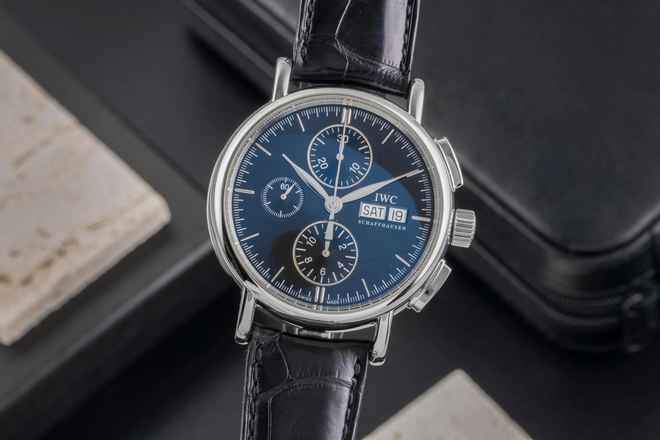  IWC Portofino Chronograph Edelstahl Automatik Herrenuhr Ref. IW378303 Papiere 