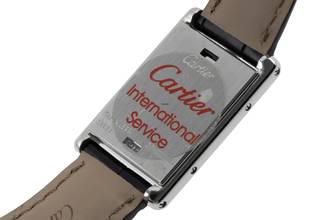 Thumbnail von Cartier Tank Basculante Edelstahl Quarz Damenuhr Ref. W1011155 Box