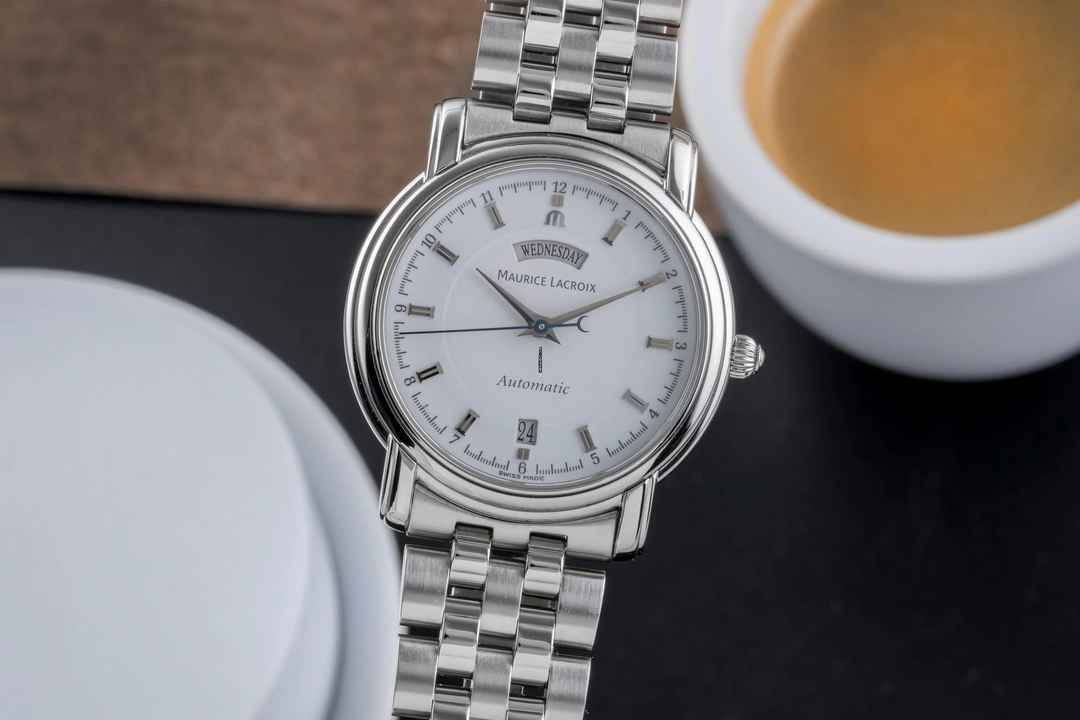  Maurice Lacroix Pontos Day Date Stahl Automatik Herrenuhr Ref. PT6027 