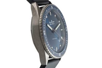 Thumbnail von Blancpain Fifty Fathoms Bathyscaphe Blue Keramik 5000-0240-NAOA B&P NP 14700 