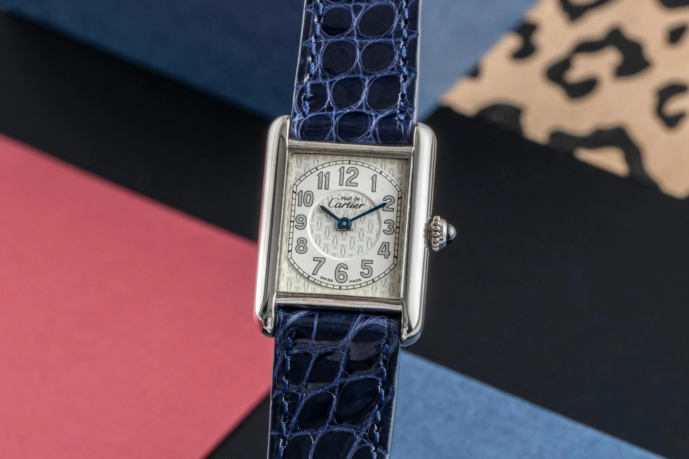  Cartier Tank must Tank SM 925 Silber vergoldet Quarz Damenuhr Ref. W1014254 2416 