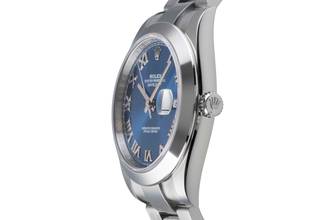 Thumbnail von Rolex Datejust 41 Blue Azzuro Roman Dial Stahl Automatik Ref. 126300 B&P 2022