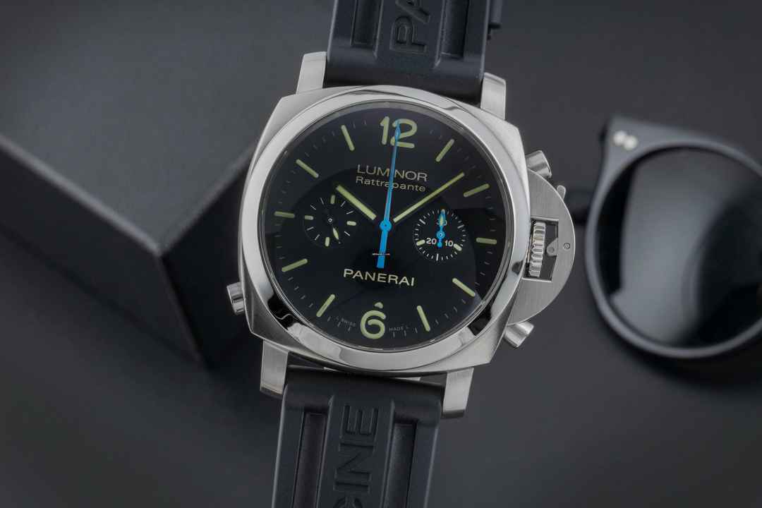  Panerai Luminor 1950 Chronograph Rattrapante Stahl Automatik Ref. PAM00362 