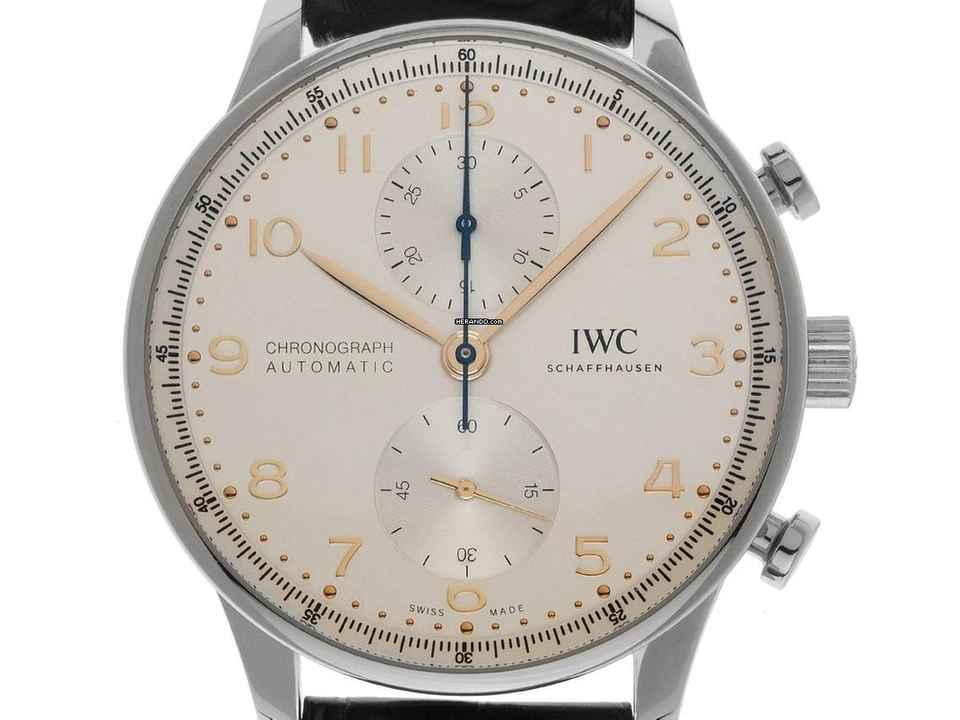  IWC Portugieser Chronograph Ref.IW371604 2025 Full Set Ungetragen Portugieser Chronograph Krokoleder Faltschließe 