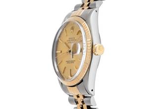 Thumbnail von Rolex Datejust 36 Ref.16013 1985 Box&Beschreibung sehr gut Vintage Datejust Stahl 18kt Gelbgold open 6/9