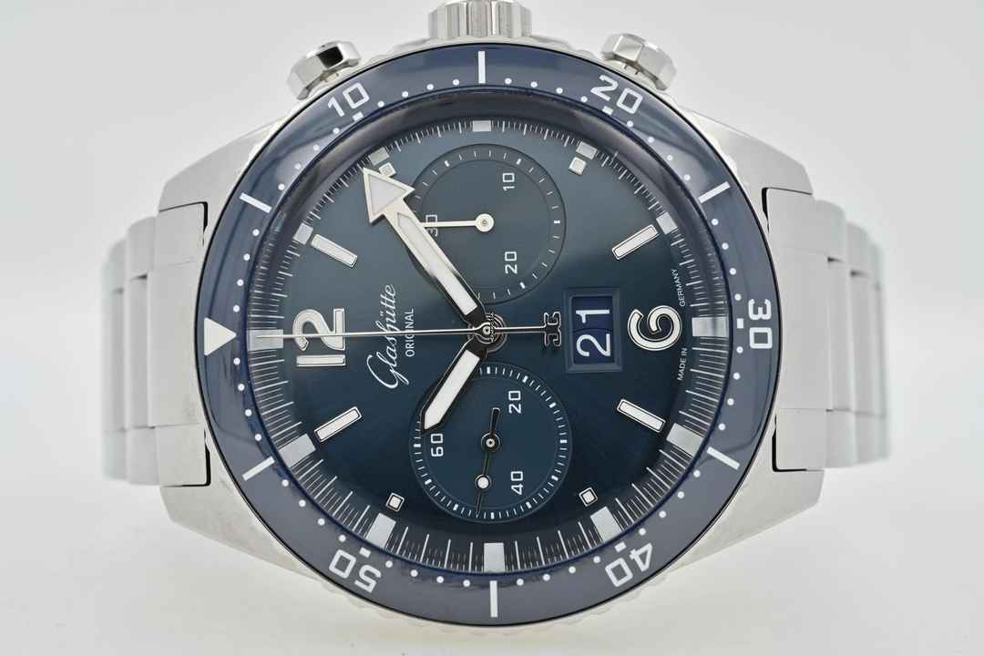  Glashütte Original SeaQ Chronograph Panoramadatum Big Date 1-37-23-02-81-70 Blue Dial 