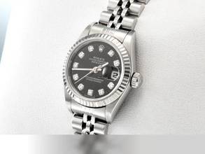 Thumbnail von Rolex Lady-Datejust Stahl Weissgold 750 Diamanten Automatik Stainless Steel 18kt White Gold Damen Jubilé-band Chronometer Oyster Black Dial