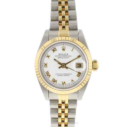  Rolex Lady-Datejust 26 Steel/Gold Jubilee White Roman Dial 