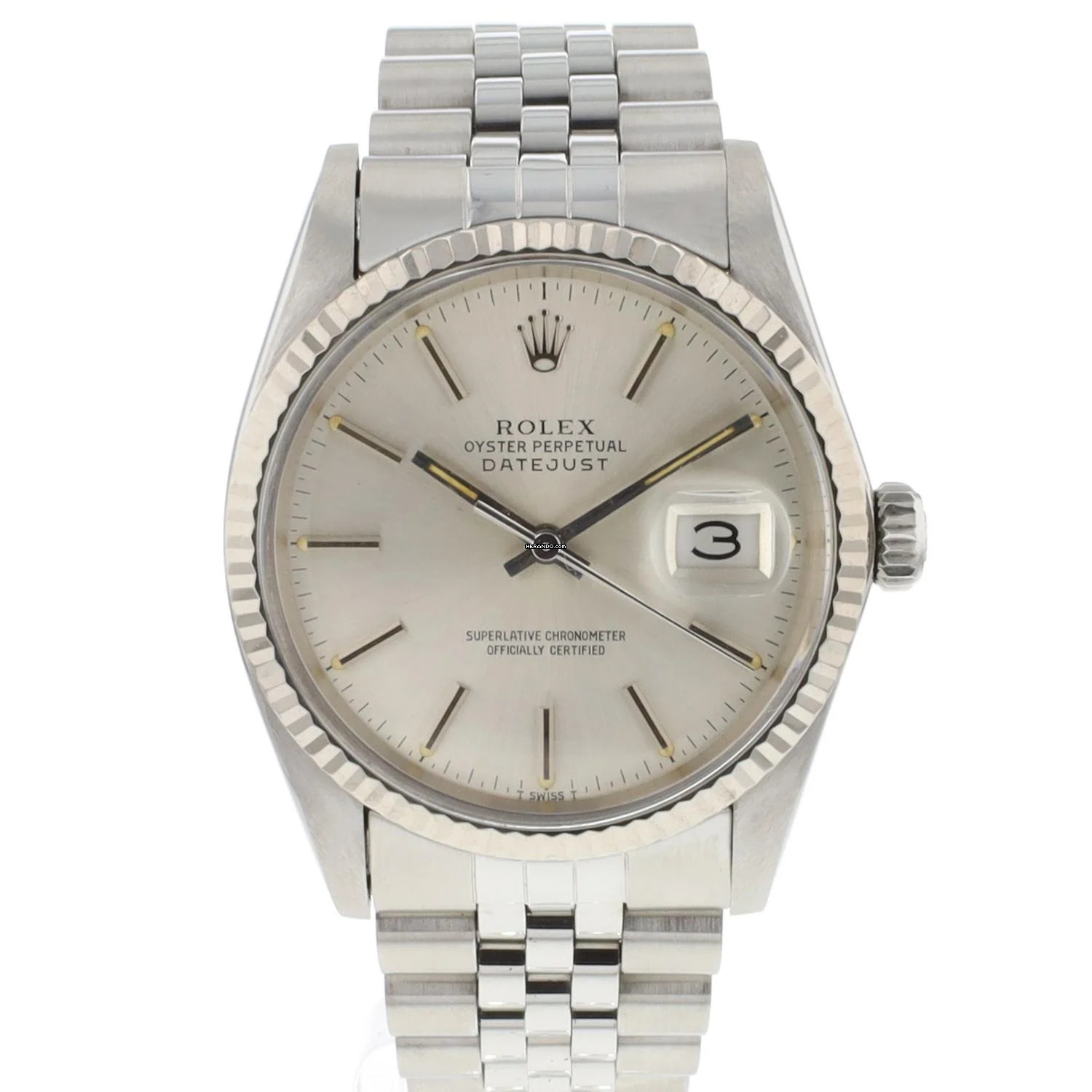 Rolex Datejust 36 Jubilee Fluted Silver Dial