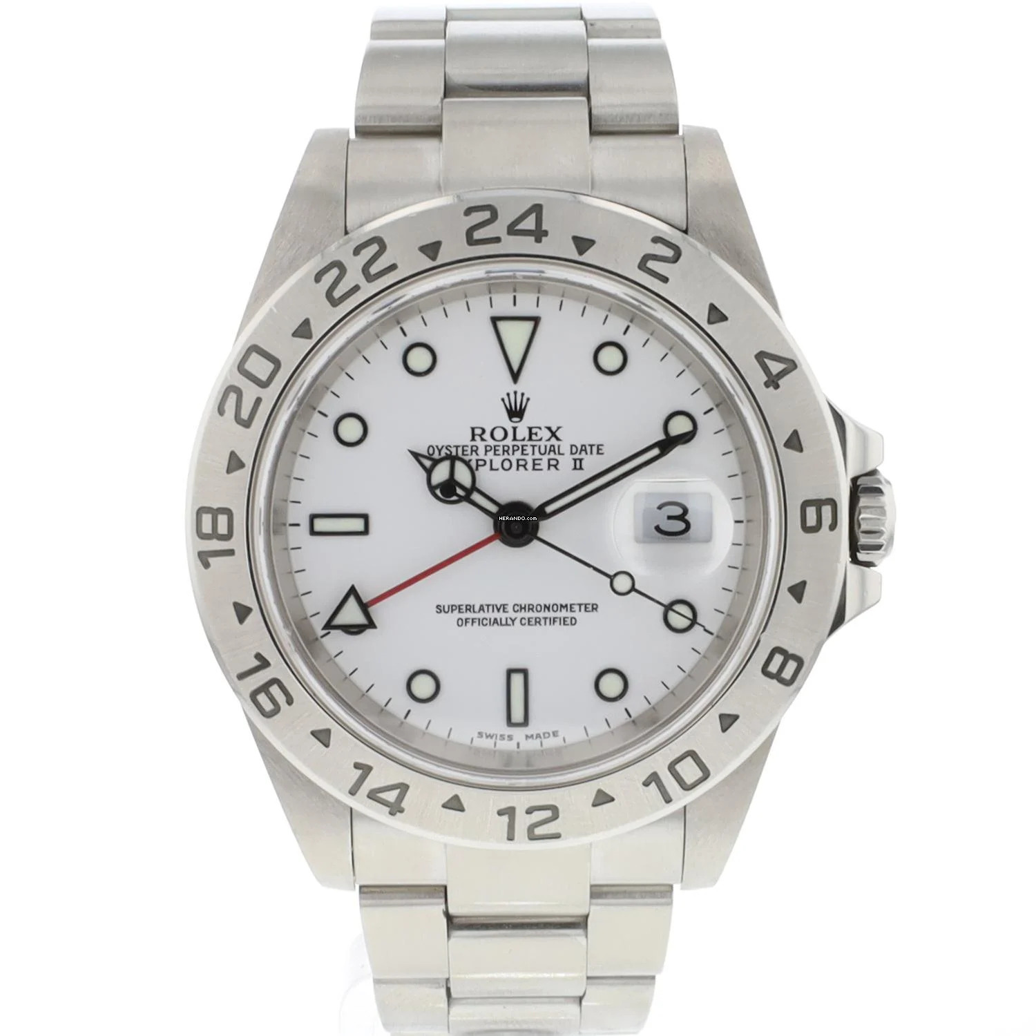  Rolex Explorer II White Dial 