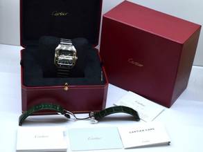 Thumbnail von Cartier Santos Large Green Dial Wssa0062 New 2025