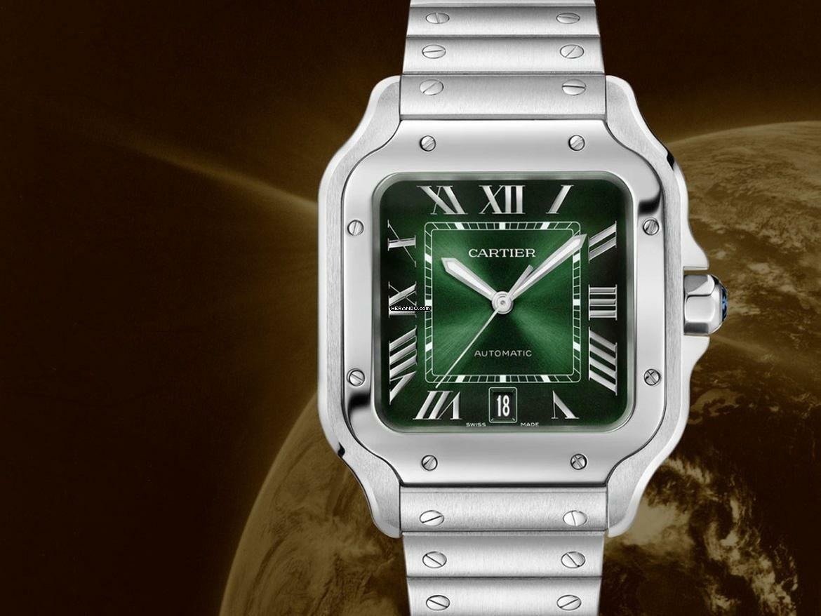  Cartier Santos Large Green Dial Wssa0062 New 2025 