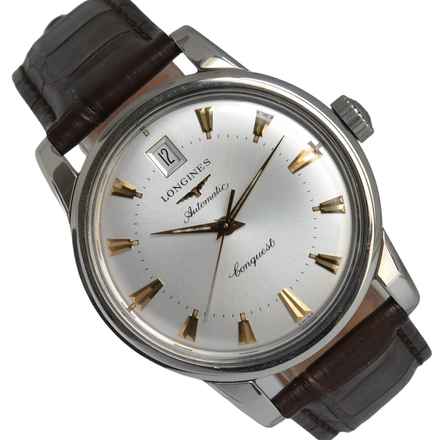  Longines Conquest Heritage L1.611.4.75.4 automatic silver dial 