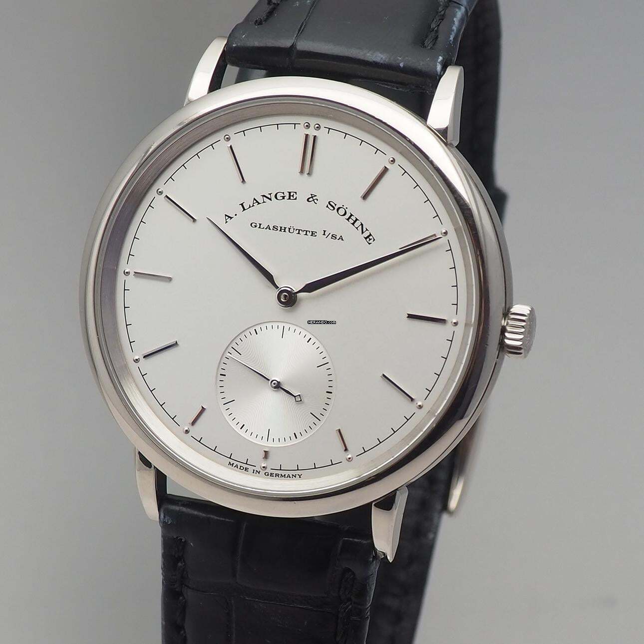 A. Lange & Söhne Saxonia 380.026 Automatik WG18k/750 Box+Papiere Full Set