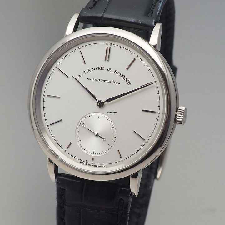  A. Lange & Söhne Saxonia 380.026 Automatik WG18k/750 Box+Papiere Full Set 