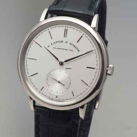  A. Lange & Söhne Saxonia 380.026 Automatik WG18k/750 Box+Papiere Full Set 