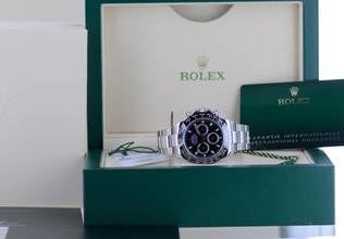 Thumbnail von Rolex Daytona Stahl black Cosmograph Cerachrom Chronograph B+P ungetragen