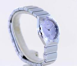 Thumbnail von Omega Constellation Ladies Purple Diamond Dial Quarz Lady 28mm Brillanten New