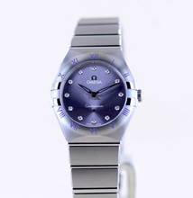 Thumbnail von Omega Constellation Ladies Purple Diamond Dial Quarz Lady 28mm Brillanten New