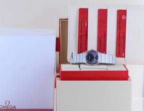 Thumbnail von Omega Constellation Ladies Purple Diamond Dial Quarz Lady 28mm Brillanten New