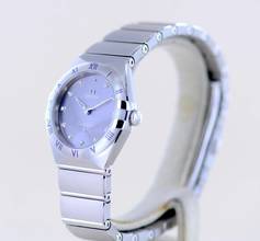 Thumbnail von Omega Constellation Ladies Purple Diamond Dial Quarz Lady 28mm Brillanten New