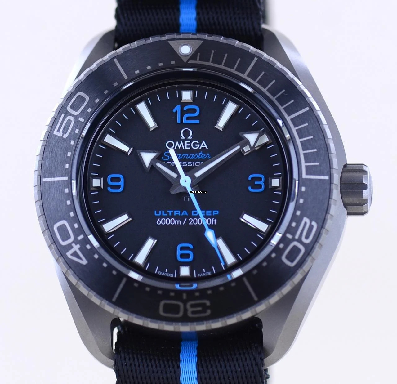 Omega Seamaster Ultra Deep Titan grey Dial Co-Axial 45,5mm 6000 Meter Diver B+P