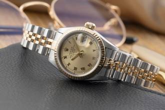 Thumbnail von Rolex Lady-Datejust Stahl / Gold Automatik Damenuhr Ref 69173 Vintage Klassiker