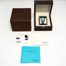 Thumbnail von Glashütte Original Seventies Chronograph Panoramadatum Chrono Panorama Discoblue – 1 of 100 – 1-37-02-20-02-70 – NEW – 22 Full Set