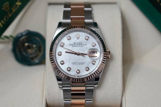 Rolex Datejust 36 Stahl/Rosegold MOP 2024 FULLSET
