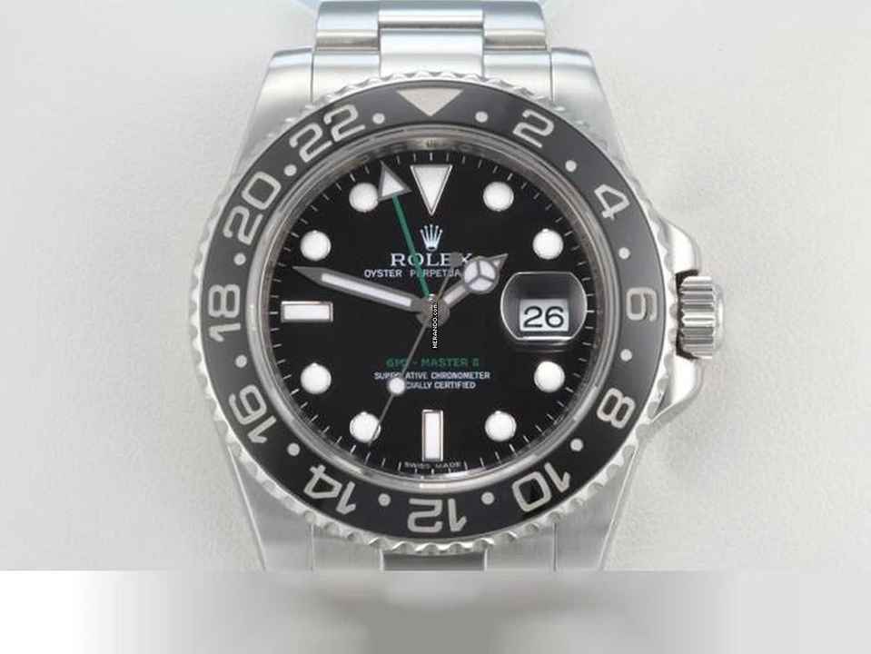  Rolex GMT-Master II 116710ln 2015 Edelstahl Automatik Stahl Zweite Zeitzone Stainless Steel Oyster-band Chronometer Black Dial 