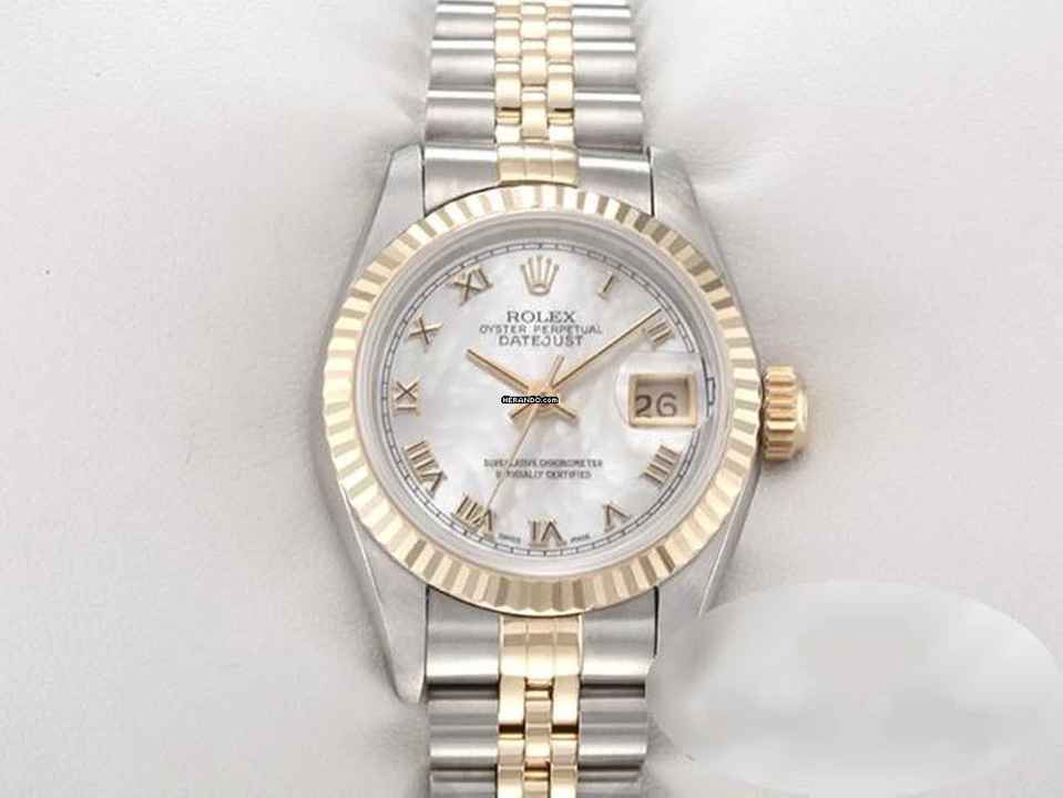  Rolex Lady-Datejust Edelstahl Gelbgold 750 Perlmutt Automatik Gold Stahl Damen 