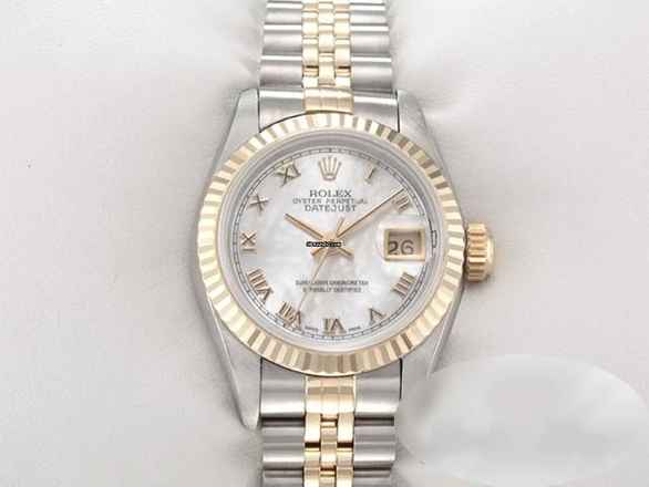  Rolex Lady-Datejust Edelstahl Gelbgold 750 Perlmutt Automatik Gold Stahl Damen 