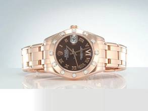 Thumbnail von Rolex Lady-Datejust Pearlmaster 34 81315 2014 Roségold 750 Diamanten Automatik Gold