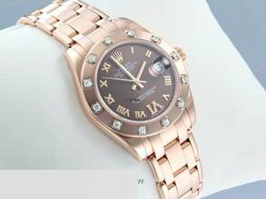 Thumbnail von Rolex Lady-Datejust Pearlmaster 34 81315 2014 Roségold 750 Diamanten Automatik Gold
