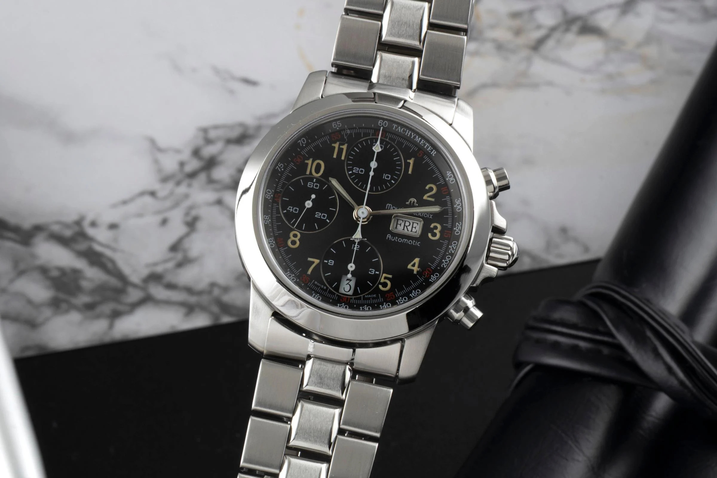  Maurice Lacroix Croneo Chronograph Automatik Edelstahl Ref. 39721-6705 B&P 2001 