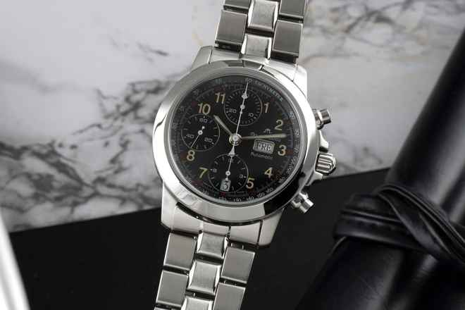  Maurice Lacroix Croneo Chronograph Automatik Edelstahl Ref. 39721-6705 B&P 2001 