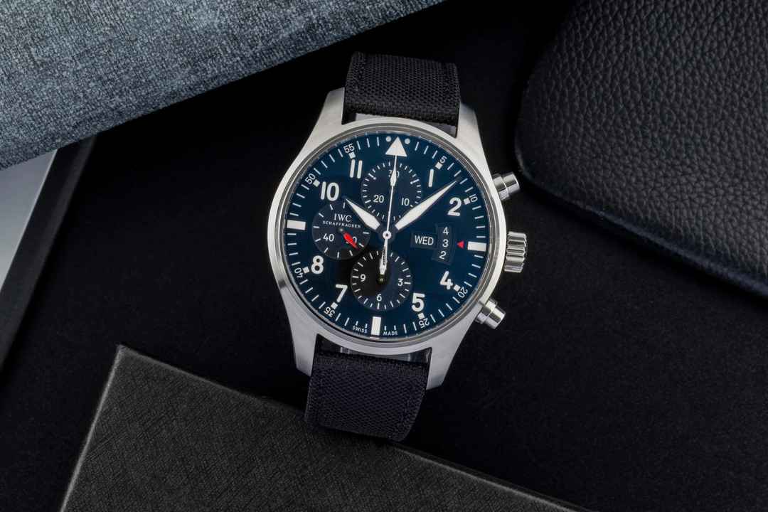  IWC Fliegeruhr Chronograph Pilot Fliegeruhr Chronograph Automatik Herrenuhr Ref. IW377701 Papiere 