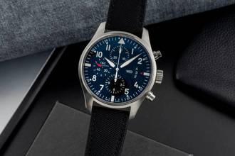 Thumbnail von IWC Fliegeruhr Chronograph Pilot Fliegeruhr Chronograph Automatik Herrenuhr Ref. IW377701 Papiere