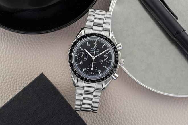  Omega Speedmaster Reduced Chronograph Stahl Automatik Ref. 3510.50.00 B&P 