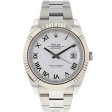 Thumbnail von Rolex Datejust 41 Fluted Oyster White Roman Dial