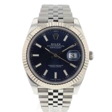  Rolex Datejust 41 Fluted Blue Dial 