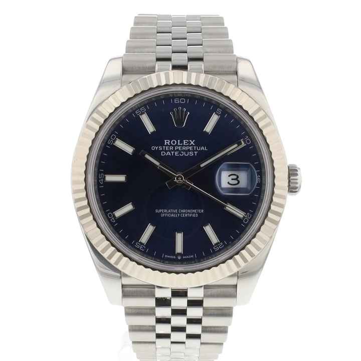  Rolex Datejust 41 Fluted Blue Dial 