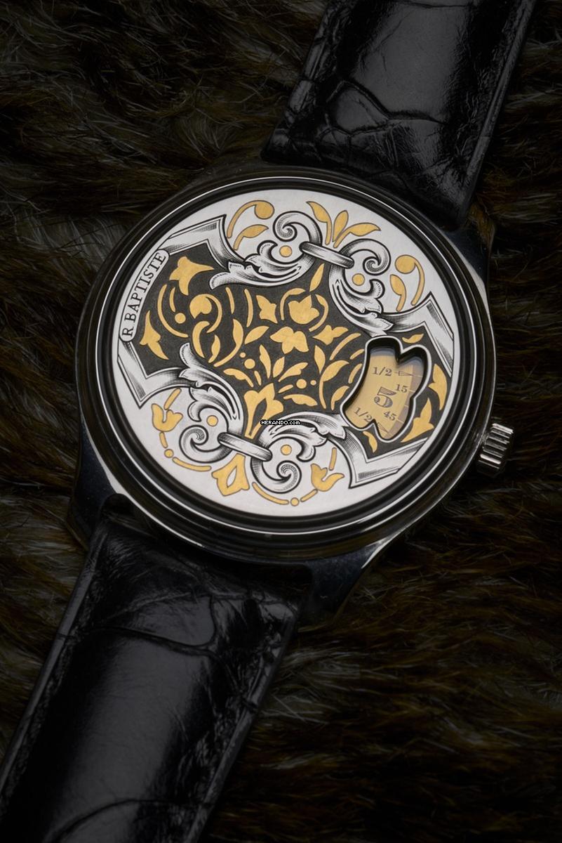 RBaptiste Leopold handcrafted mit Gold Inlay handgraviertem Werk jedes ein Unikat