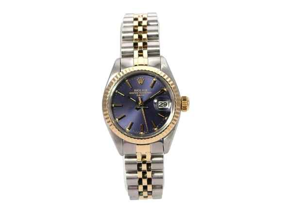  Rolex Lady-Datejust 26 Edelstahl / Gelbgold Ref. 6917 Purple 