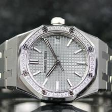 Thumbnail von Audemars Piguet Royal Oak Diamond Bezel - Grey - New - Fullset - 2024